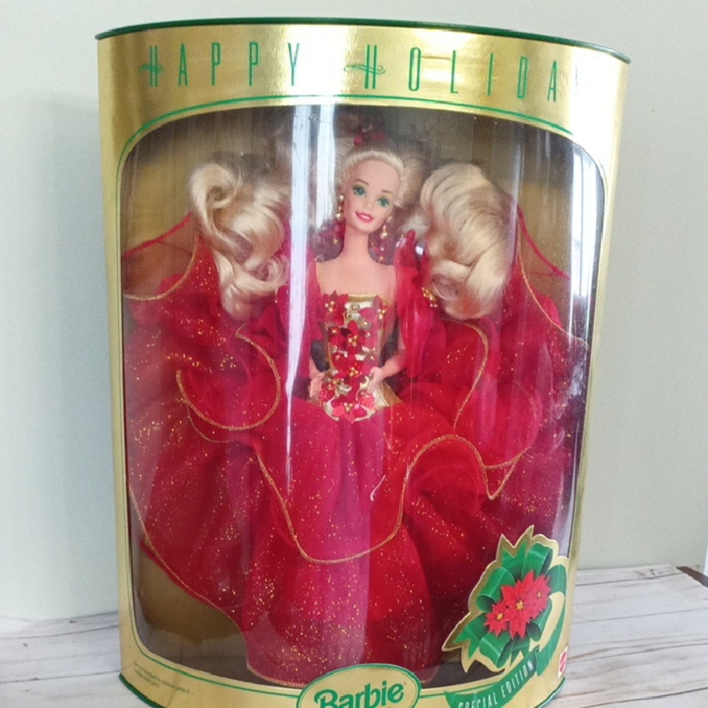 Barbie Red and Gold Holiday Gown